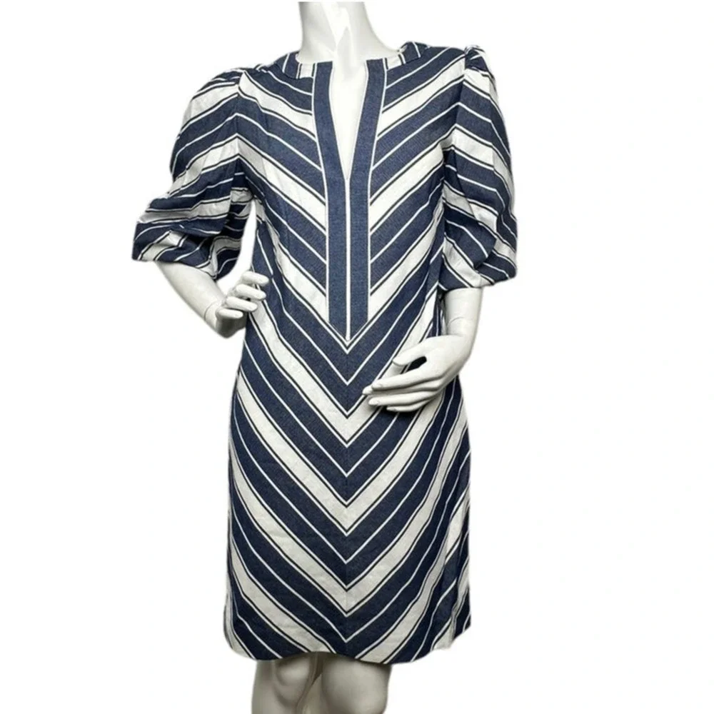 Kate Spade Stripe Double Cloth Mainline Dress XL Sailboat